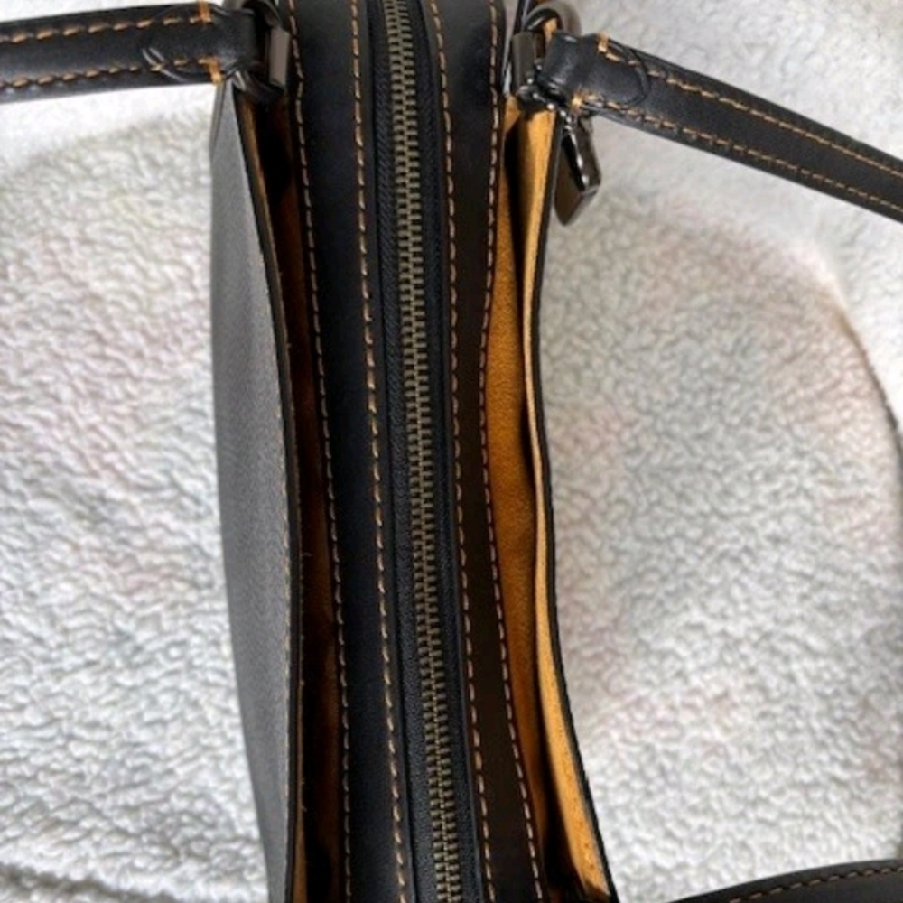 Coach 1941 ROGUE  Shoulder Bag Black/ Yellow Stitching - Picture 12 of 14
